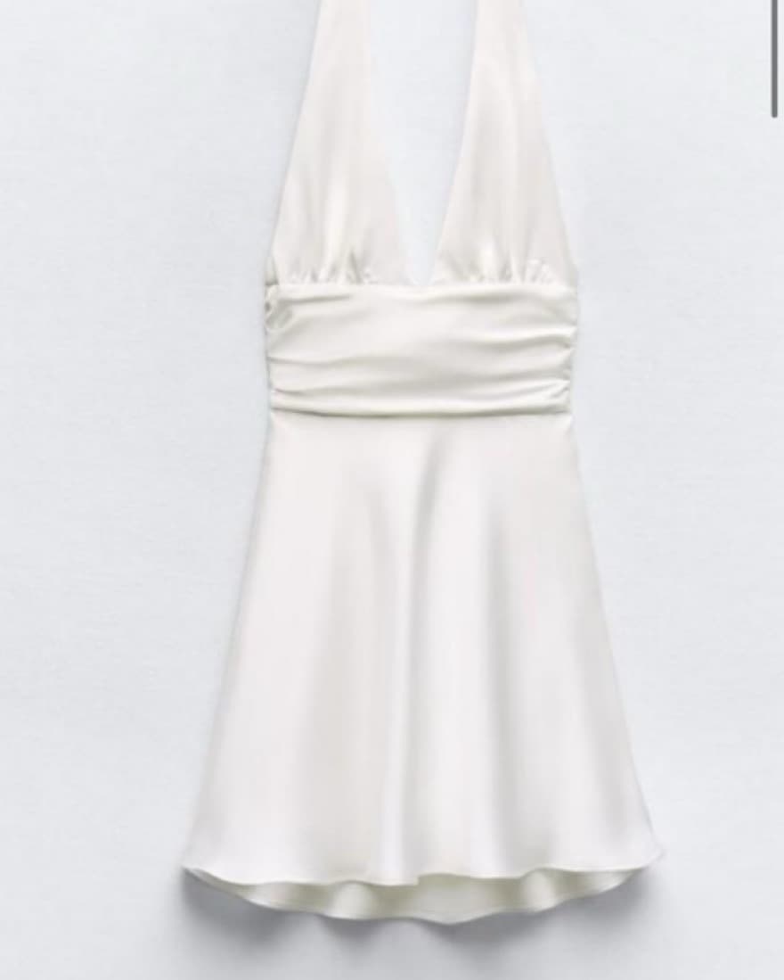 White Satin Zara Dress - Image 1
