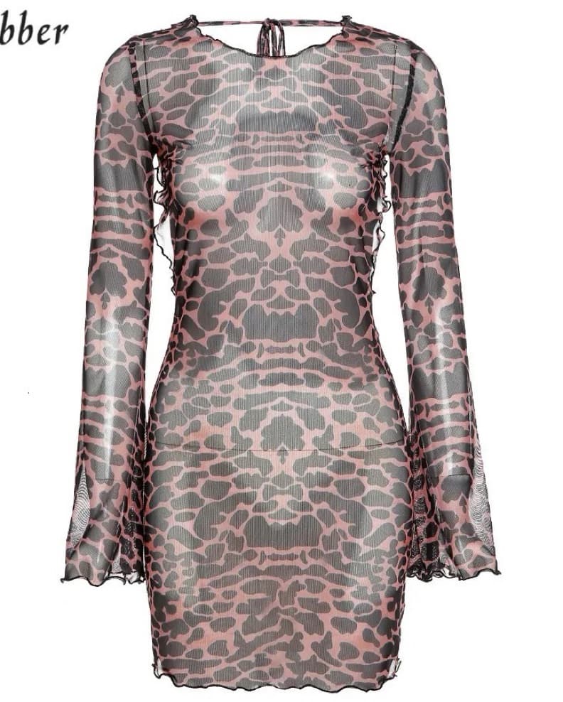 Stunning Leopard Print Cover Up Dress - Image 3