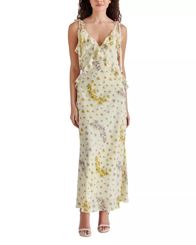 Steve Madden Floral Ruffle Maxi Dress - Image 1