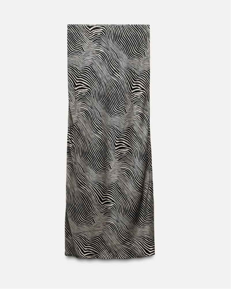 Zebra Midi Skirt - Image 1