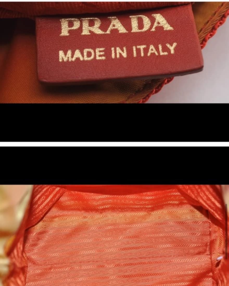 Prada Orange Nylon Tote - Image 5