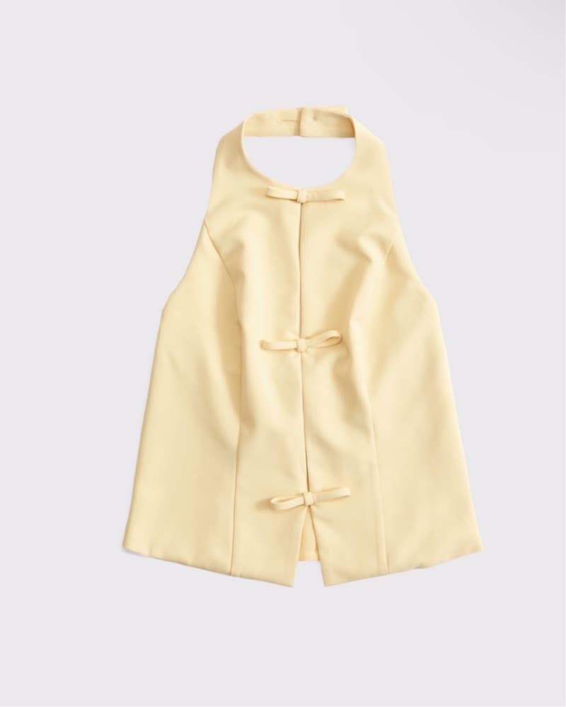 Abercrombie Yellow bow Halter Top - Image 2