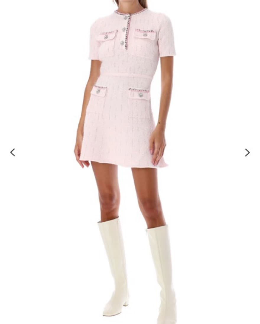 Self Portrait Melange Knit Dress - Image 1