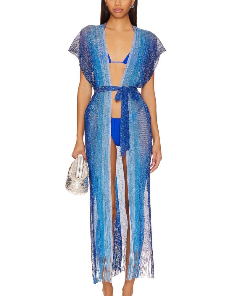 Blue Sparkly Caftan / Coverup - Image 1