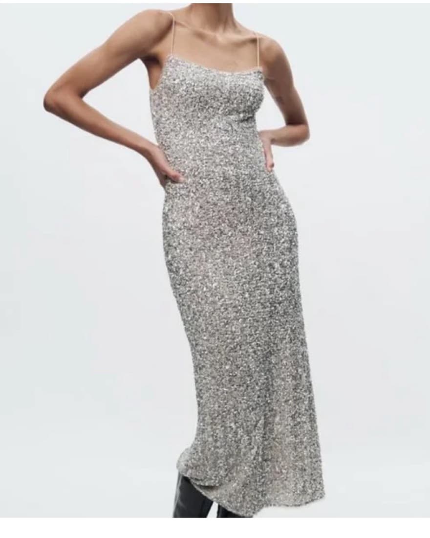 Viral Zara Sequin Slip Dress - Image 2