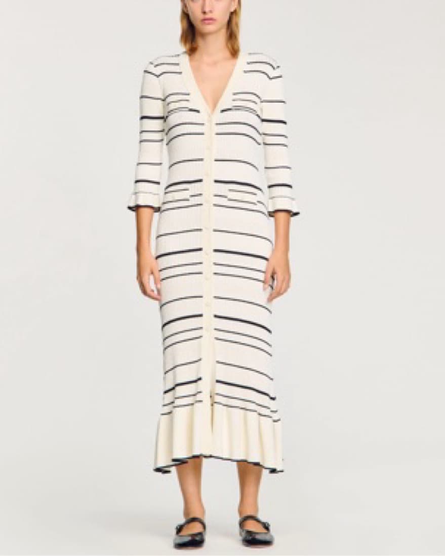 Chic Striped Midi Dress - Image 2