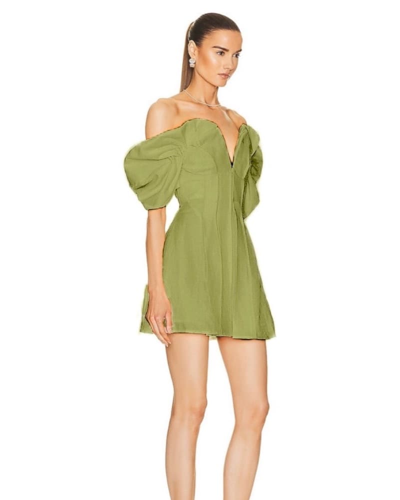 $750 Cult Gaia Asal Dress Custom Palm - Image 2