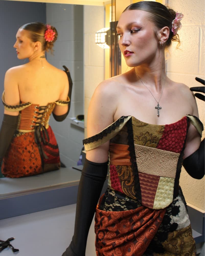 Lacy Patchwork Mini Dress - Image 5