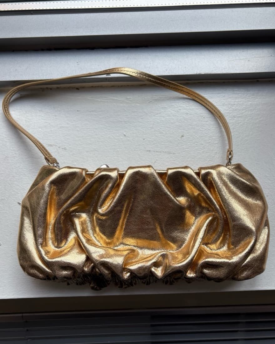 STAUD Gold Metallic Shoulder Bag - Image 2