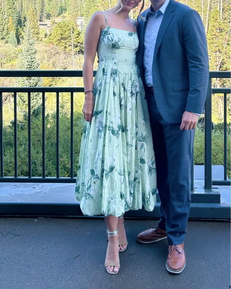 Abercrombie Green Floral Dress - Image 3