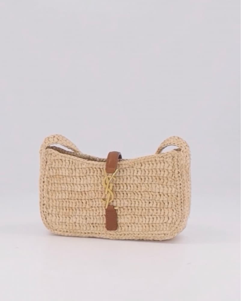 YSL La 5 a 7 Mini Raffia Bag - Image 4