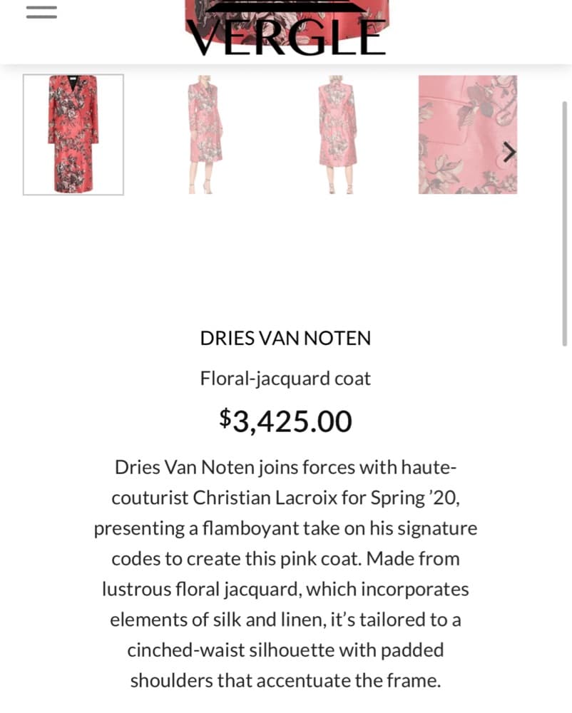 DRIES VAN NOTEN Pink Floral Rain Coat - Image 5