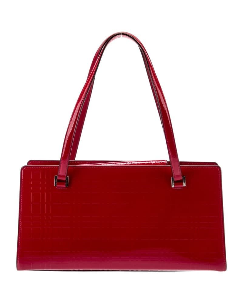 Red Burberry Patent Leather Shoulder Bag - Image 2