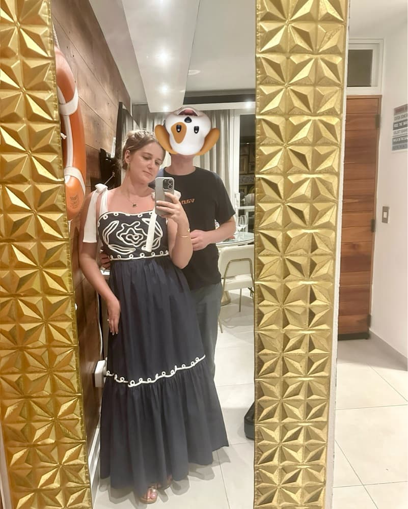 Navy Blue & White Maxi Dredd - Image 2