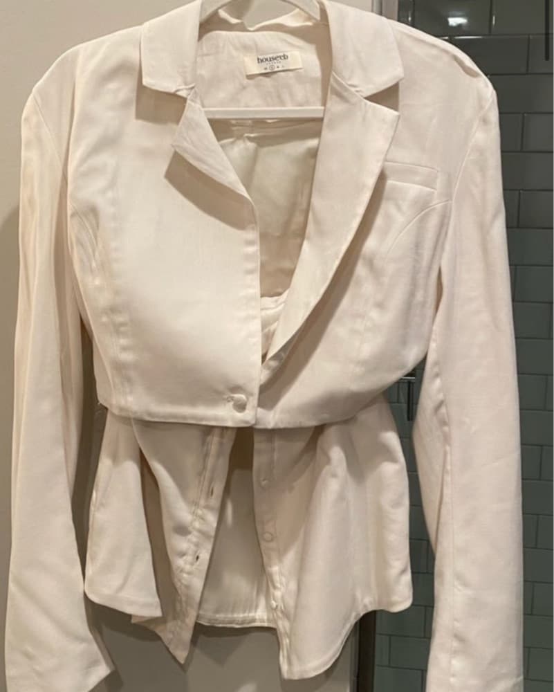 House Of CB Cut Out Mini Blazer Dress - Image 2