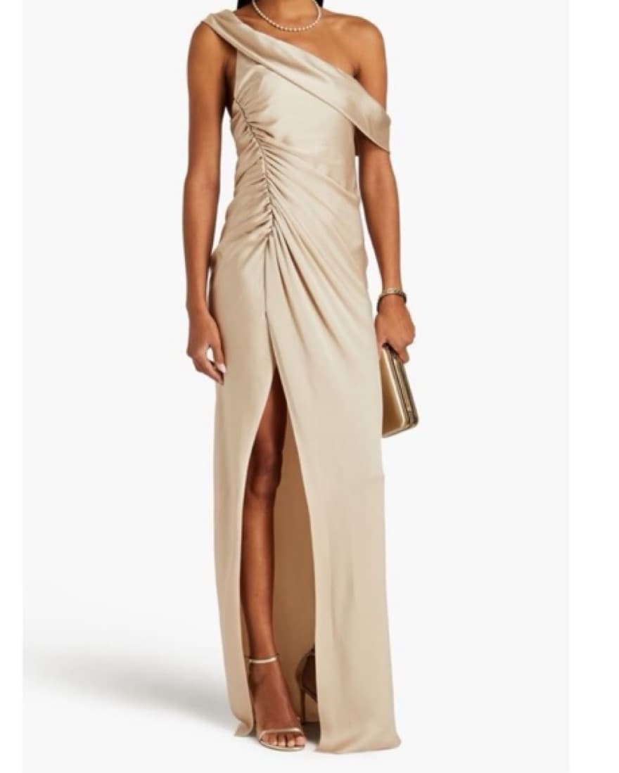 Simkhai one shoulder Gown Size 2- Almond - Image 1