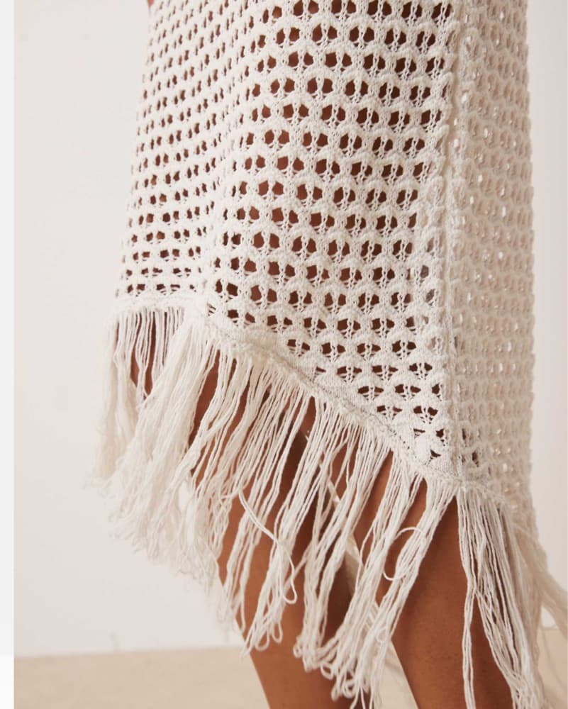 White Crochet Dress - Image 3