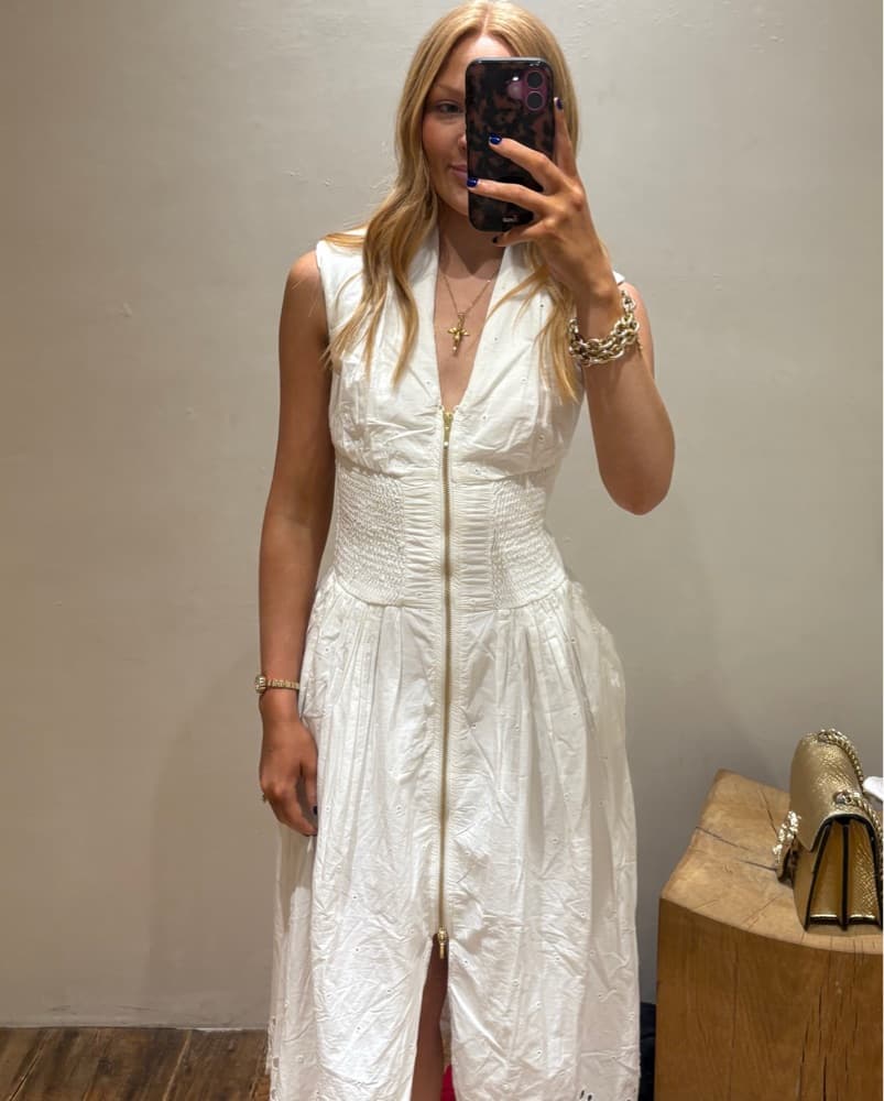 anthro eyelet midi dress - Image 2