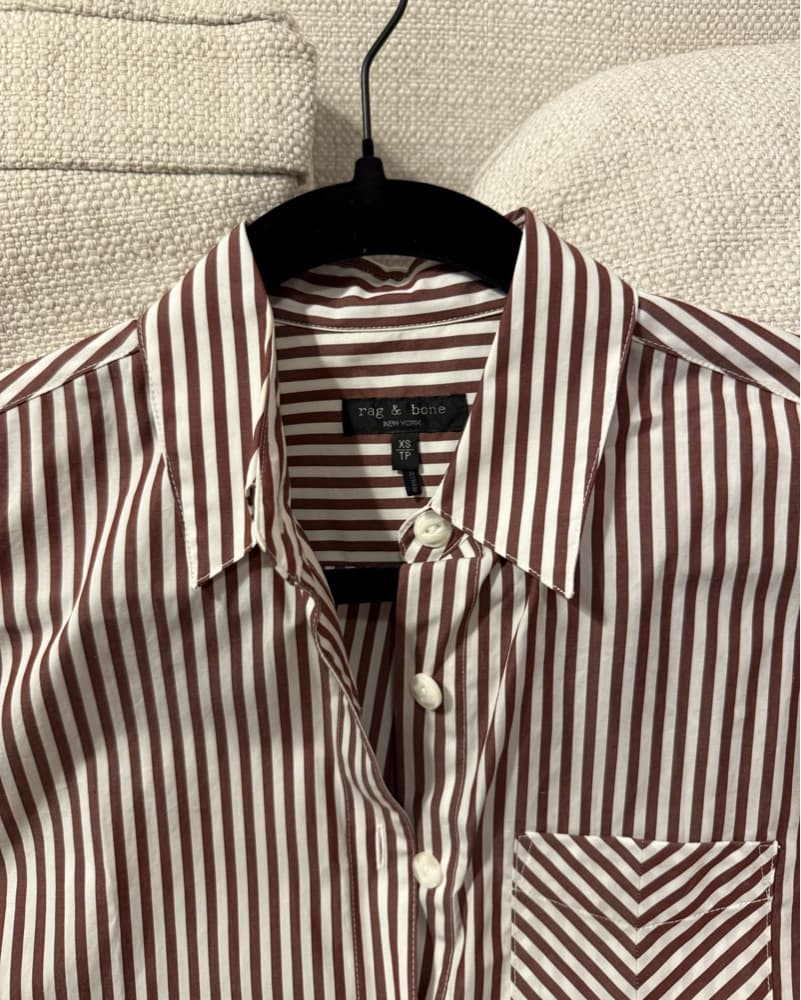 rag & bone Womens Poplin Stripe Shirt - Image 4