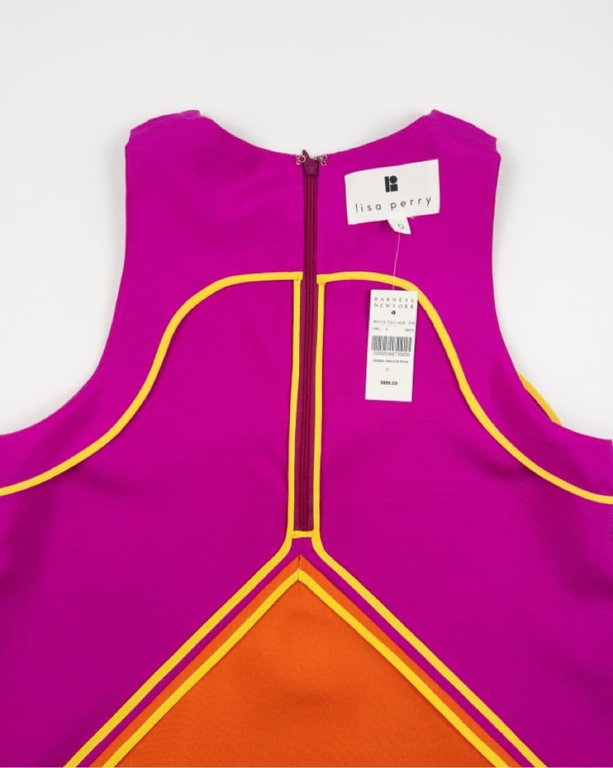 LISA PERRY COLOR BLOCK SILK DRESS -BRAND - Image 5