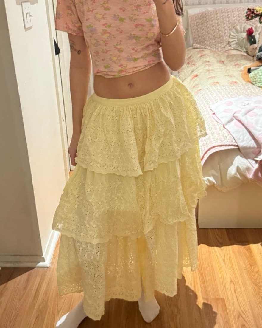 LoveShackFancy Eyelet Skirt - Image 1
