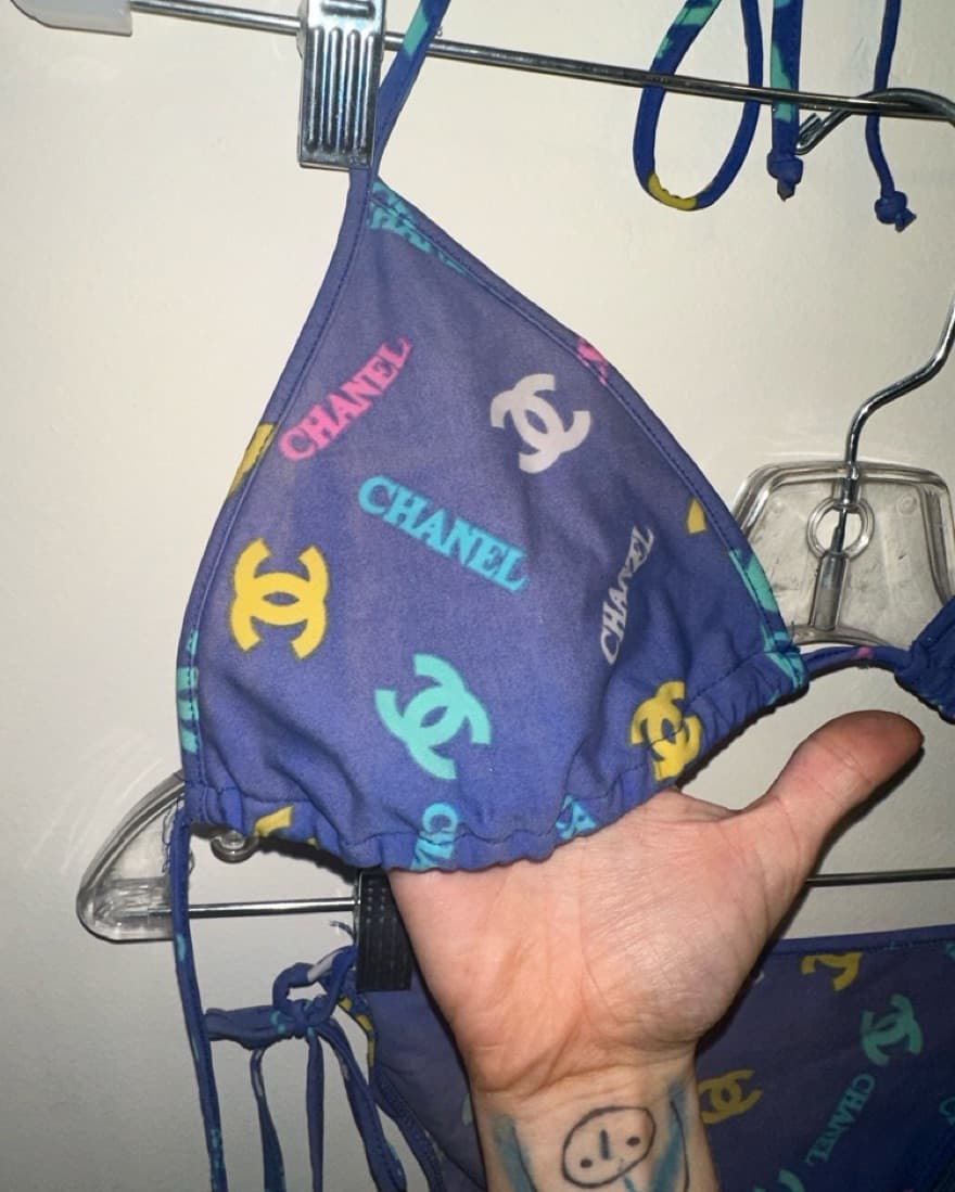 Chanel Blue Multi Color Bikini - Image 2