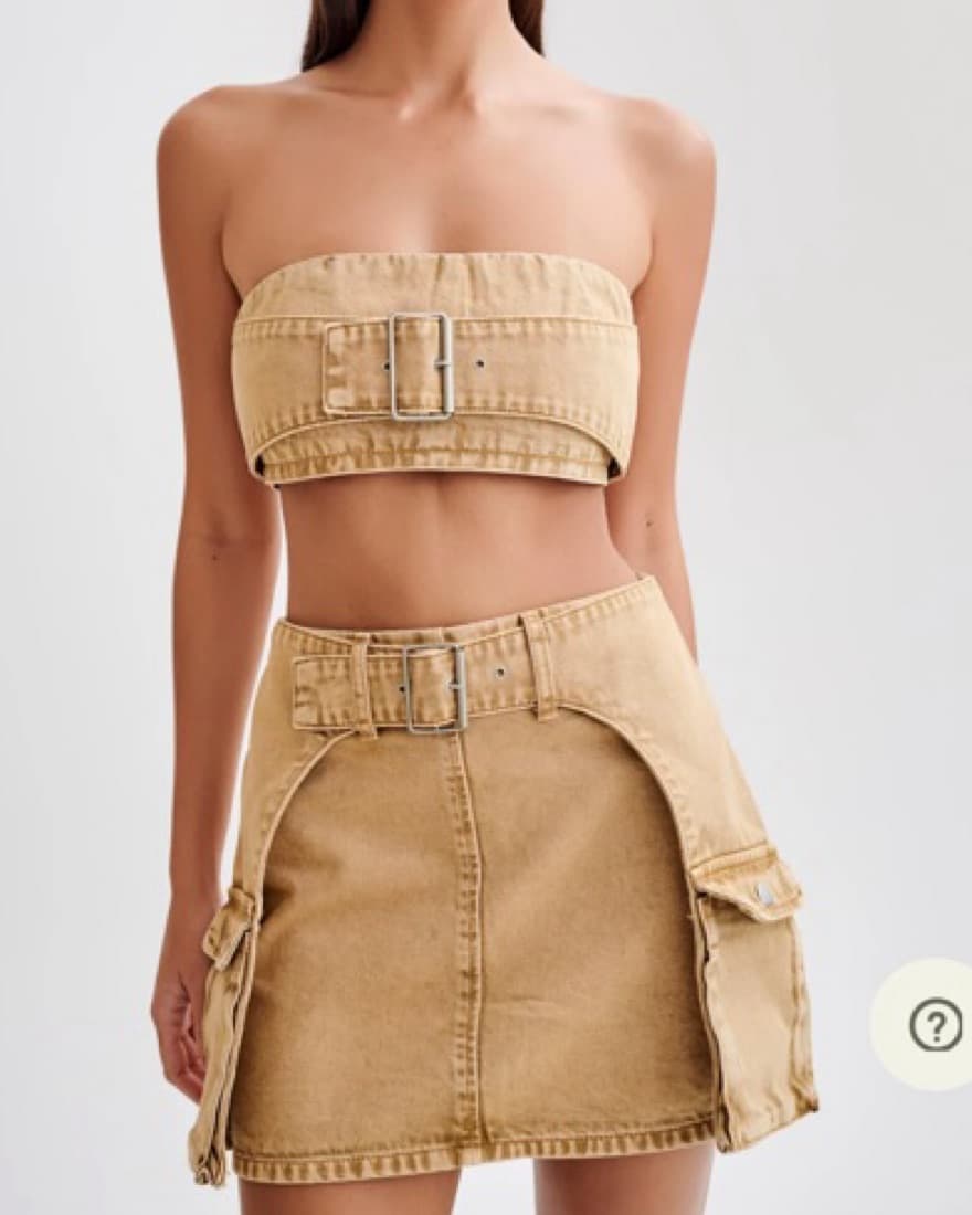 Meshki Tan Denim Set - Image 3