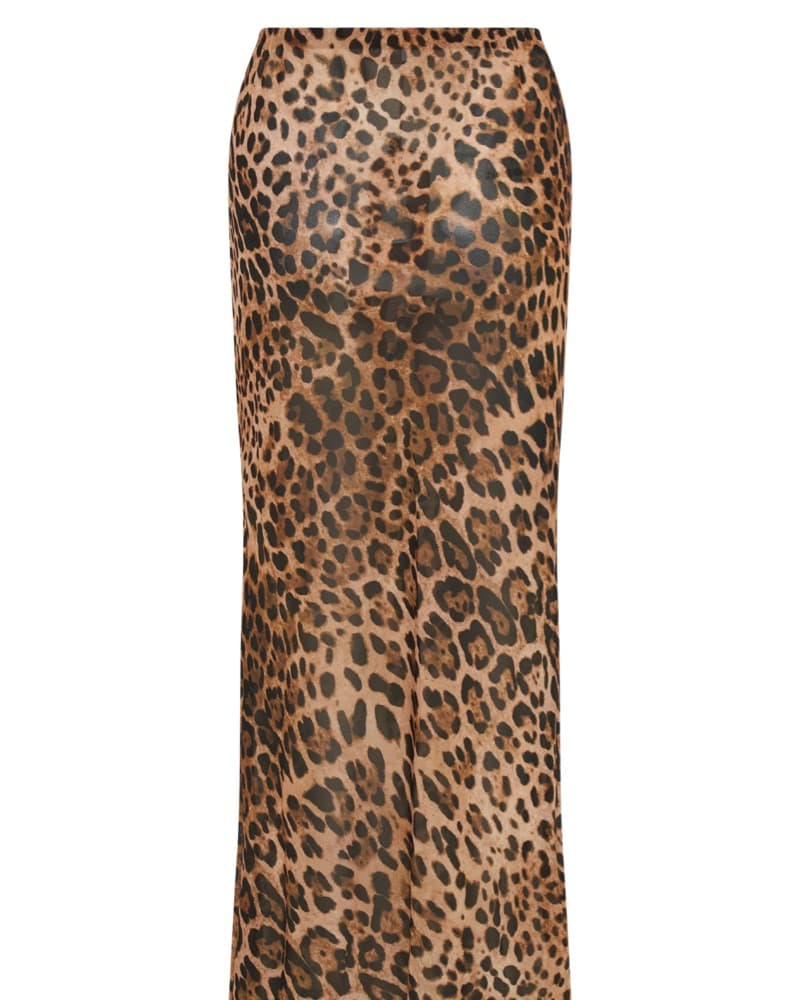 Meshki leopard print chiffon maxi skirt - Image 1