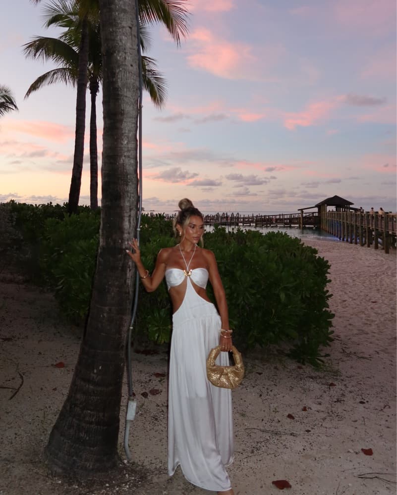 Cin Cin White Beach Maxi Dress - Image 1
