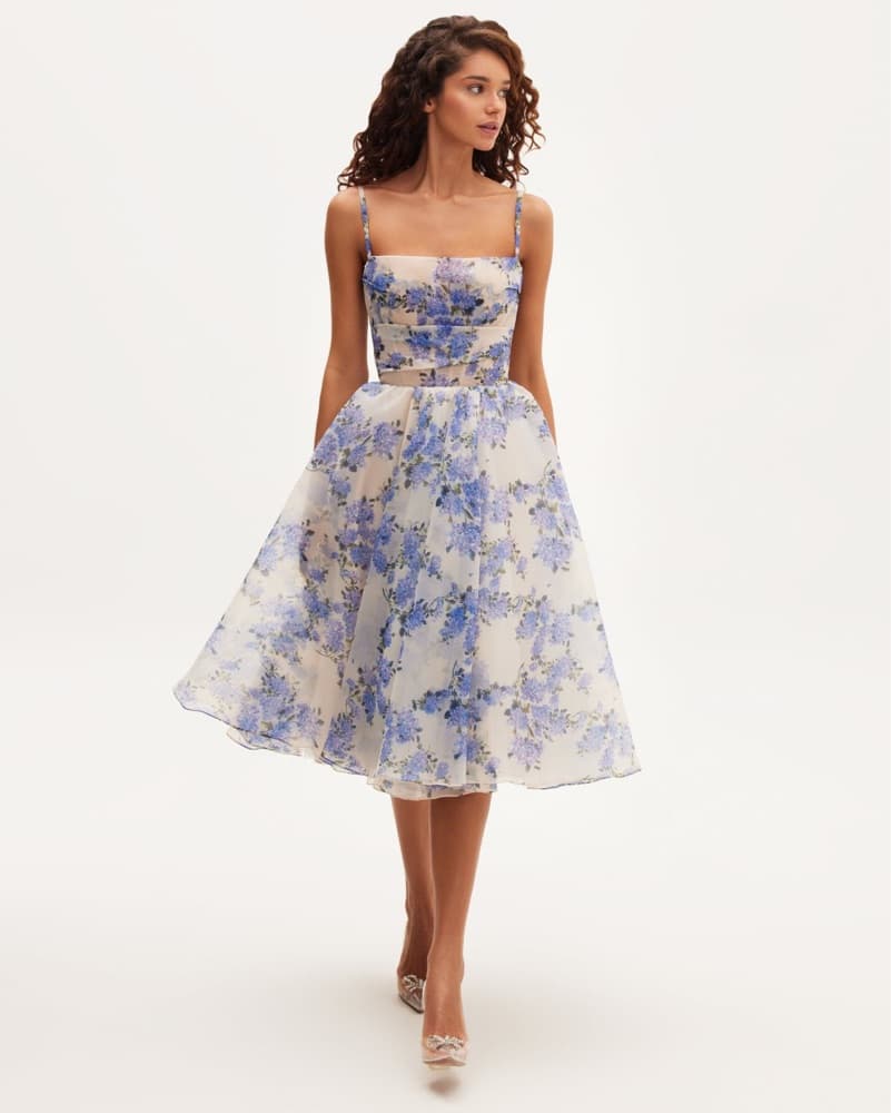 Milla Hydrangea Midi Dress - Image 1
