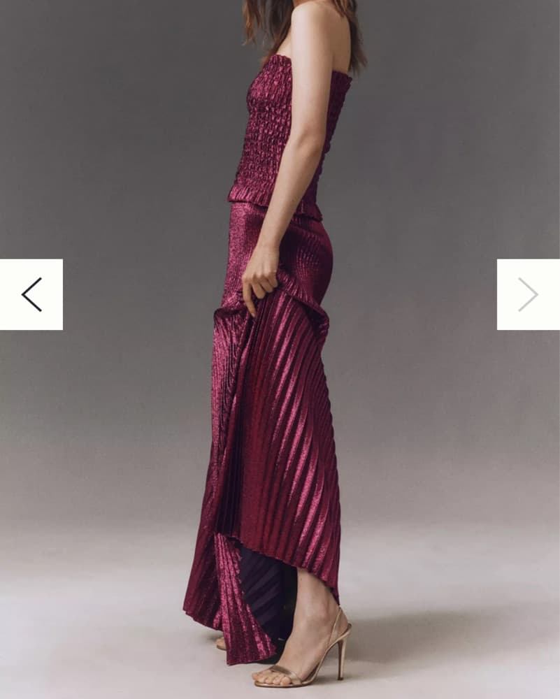L'IDÉE Maya Strapless Pleated Gown - Image 5