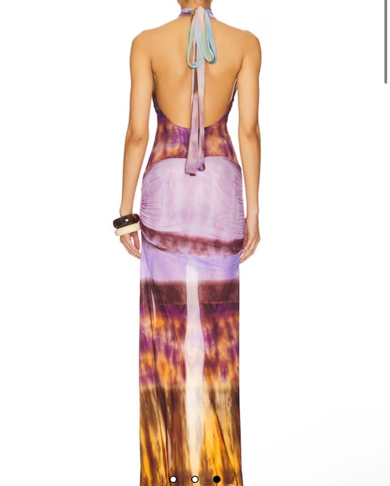 Indah Hazel Printed Mesh Maxi Gown  - Image 2