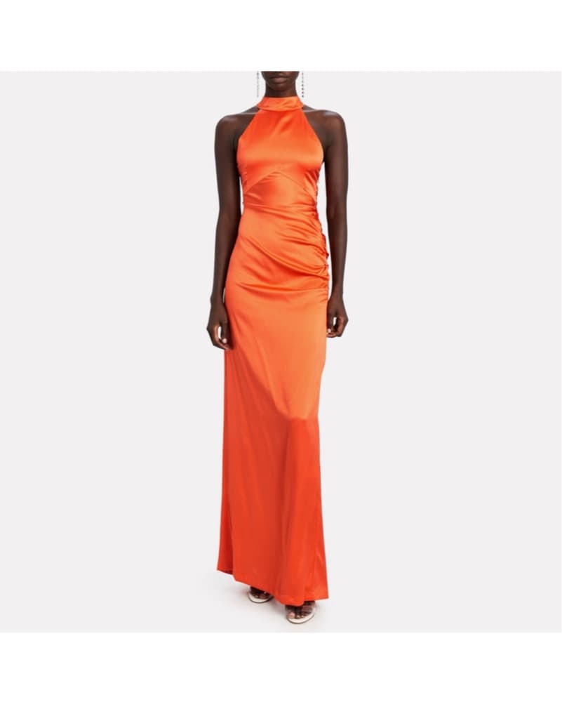 Retrofete Sandy Silk Halter Dress - Image 3