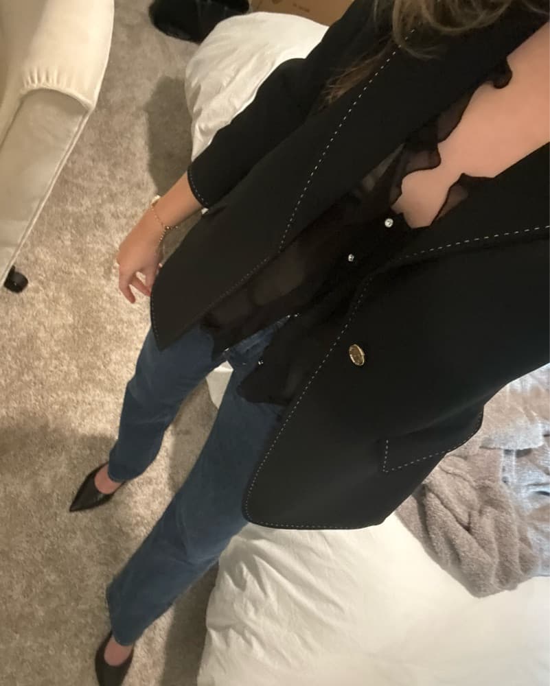 Black Suit with Contrast Stitching - Image 5