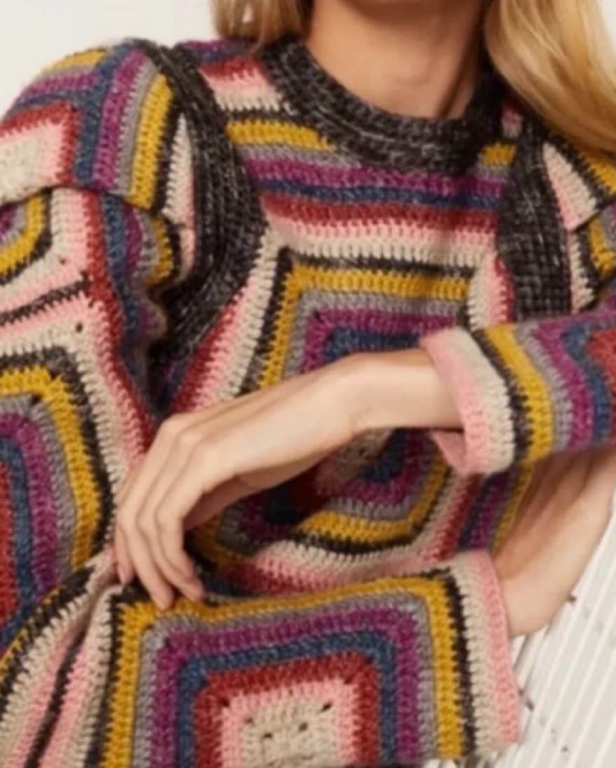 Sea NY Crochet Patchwork Top - Image 4