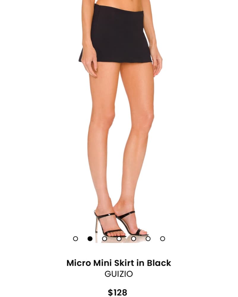 Guizio black Micro mini Skirt  - Image 2
