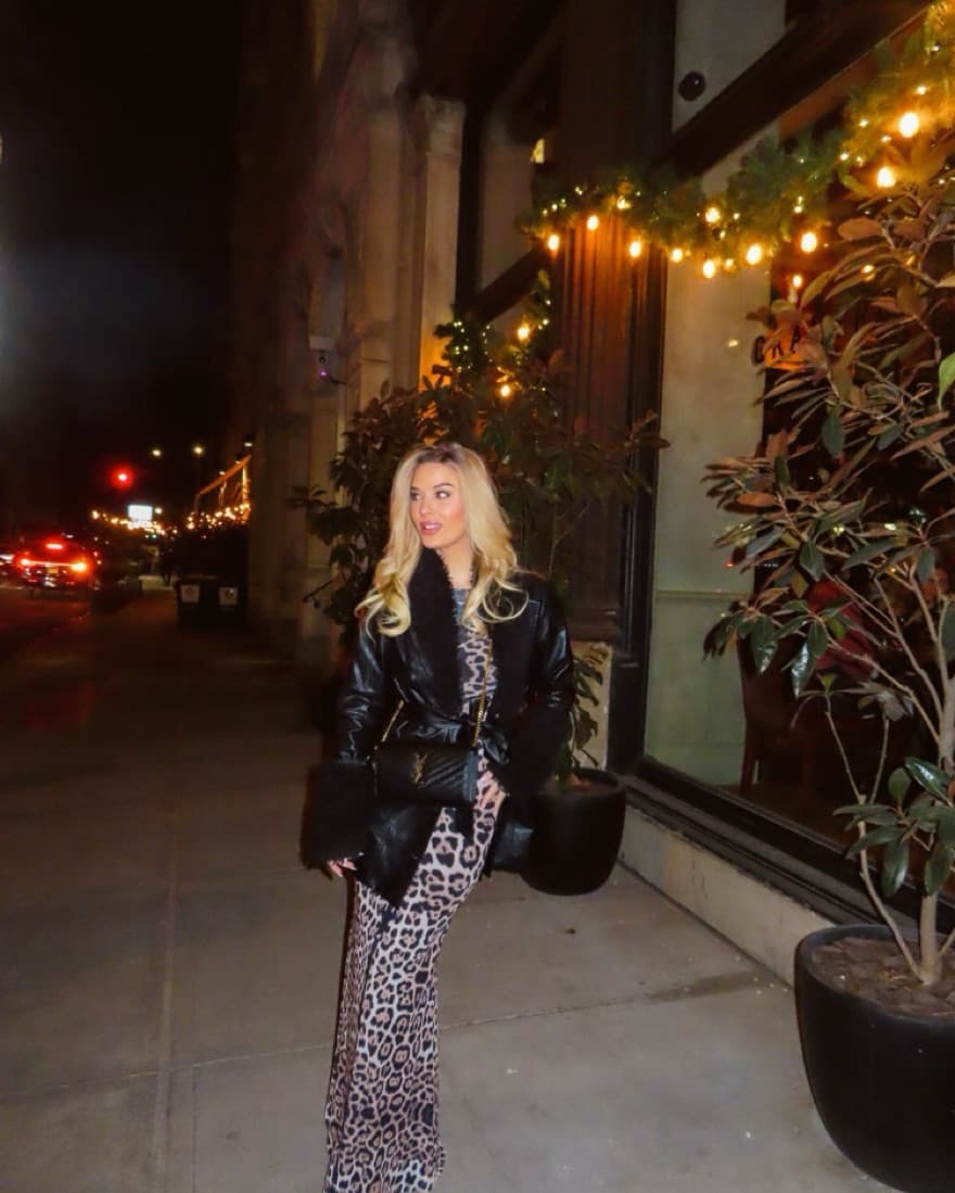 AFRM Leopard Thelma Maxi Dress - Image 3
