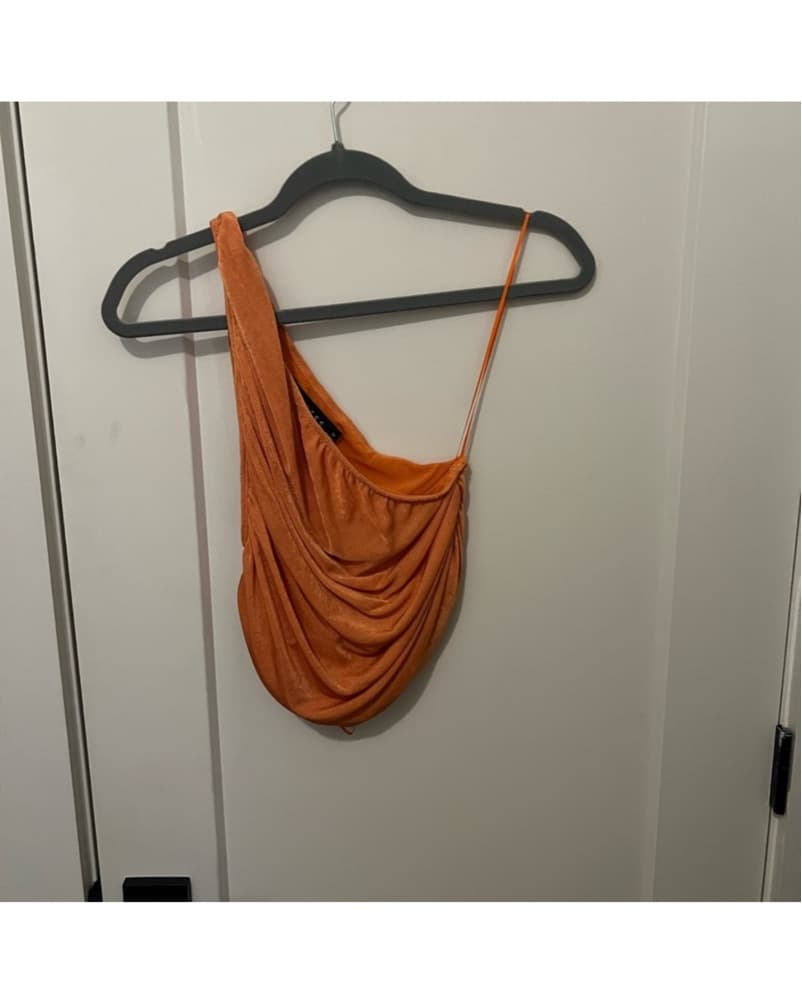 Lioness Orange One Shoulder Top - Image 4