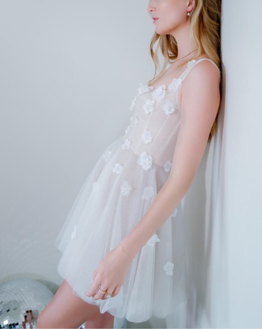 By Watters Jive Little White Dress - Image 5