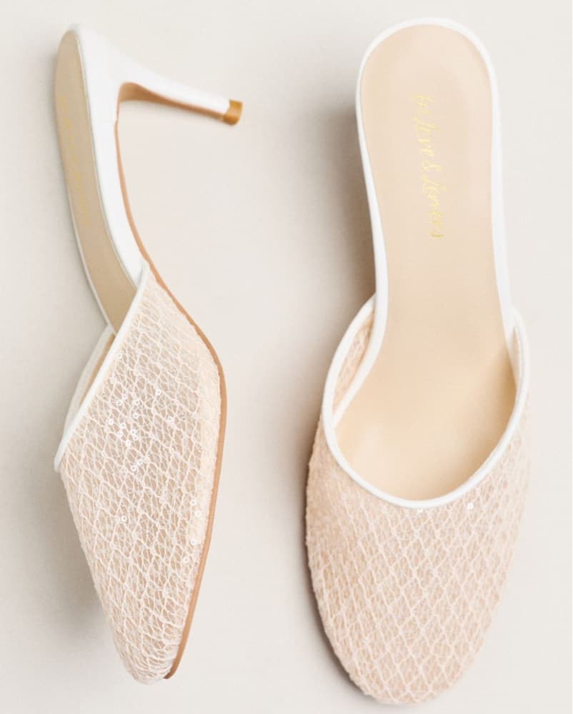 For Love & Lemons Sequin Mules - Image 1