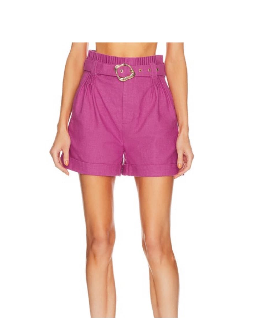Revolve Fuchsia High-Waisted Shorts - Image 1