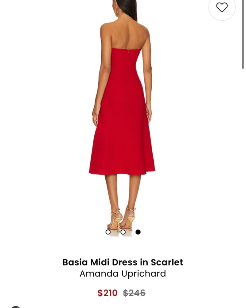 Elegant Scarlet Midi Dress - Image 2