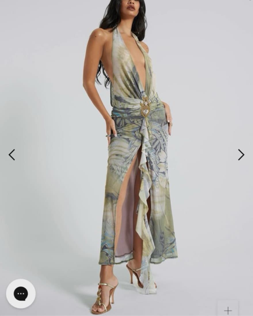 Jaded London Cindy Plunge Maxi Dress - Image 1