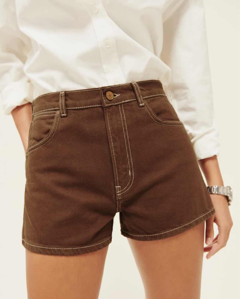 Brown Cowboy denim Shorts  - Image 1