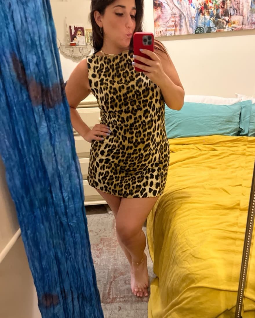Animal Print Shift Mini Dress  - Image 2