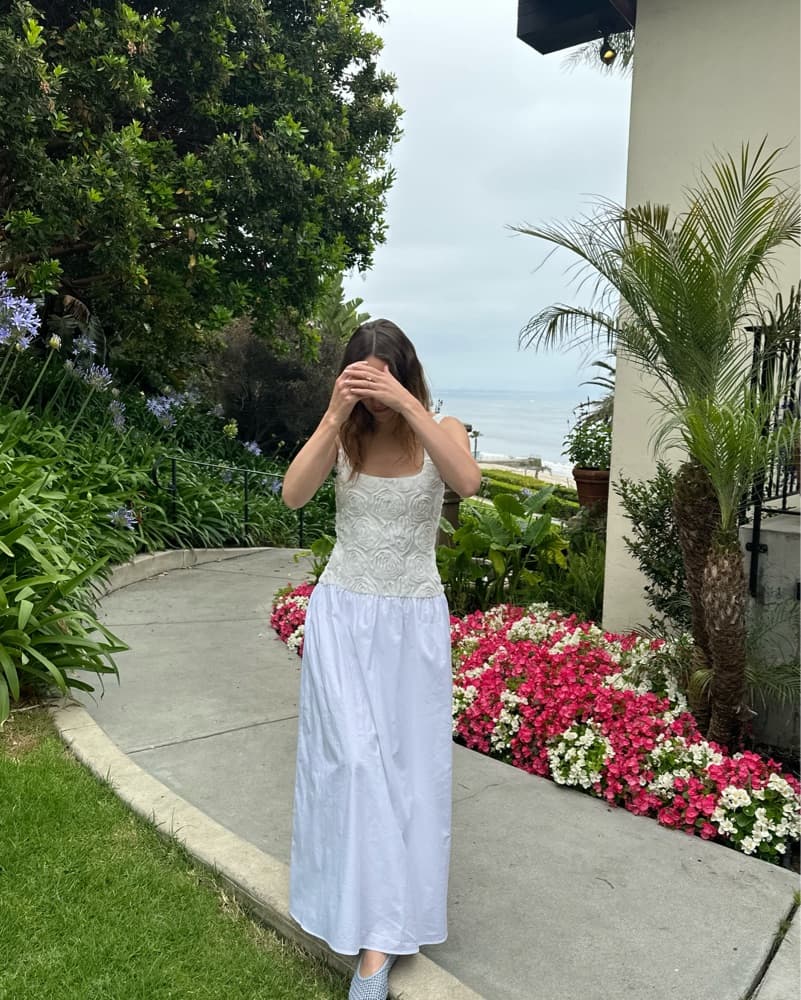 Floral White Maxi Dress - Image 1