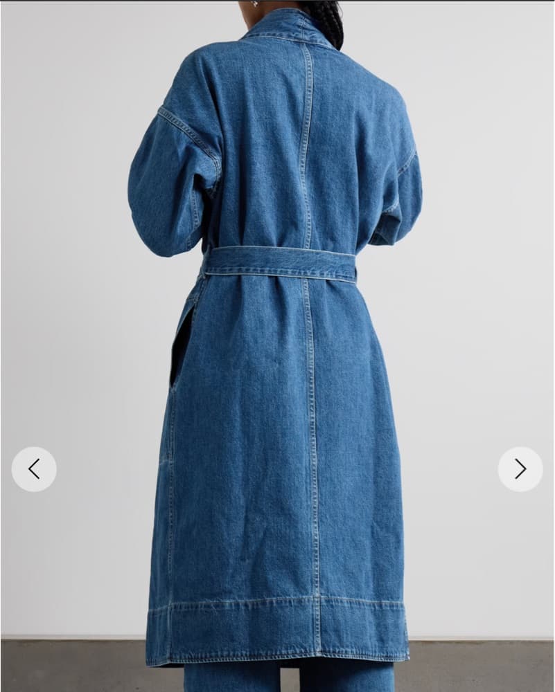 Belted Denim Coat - Image 4