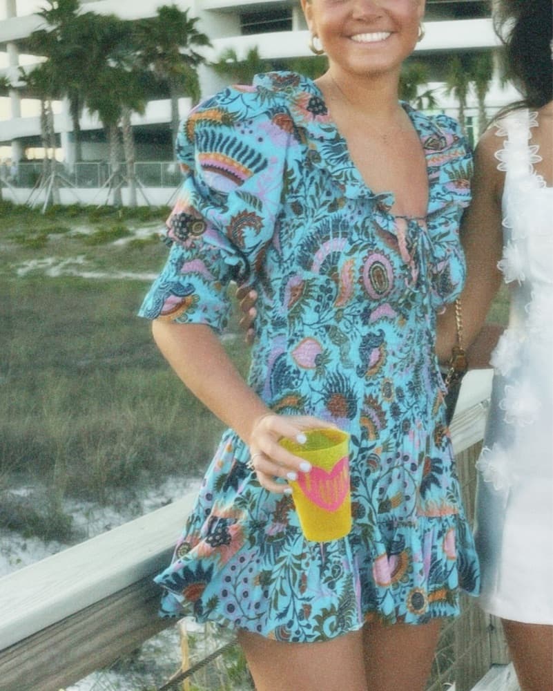 Love The Label Turquoise Mini Dress  - Image 1