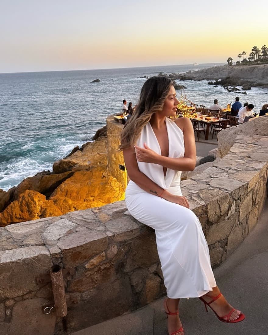 Zara White Midi Halter Dress  - Image 2