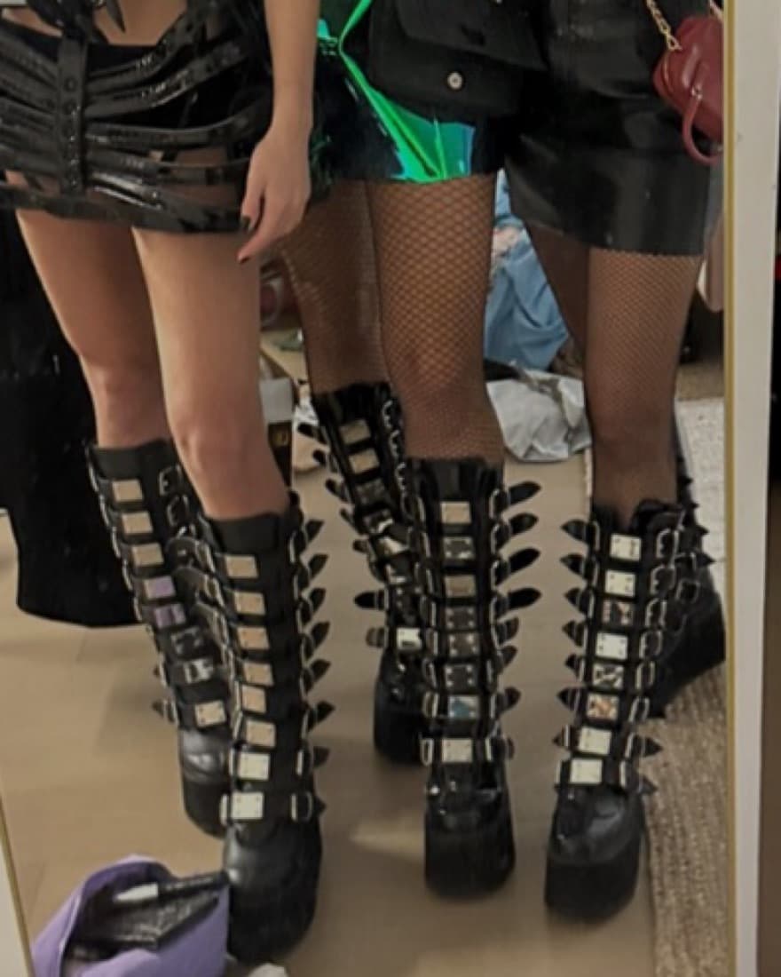 HALLOWEENDolls Kill Patent Trinity Boot  - Image 1